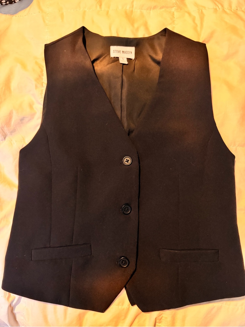 Steve Madden Black Women's Tailored Vest